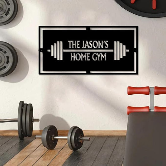 Luxury Personalized Gym Metal Sign, Gym Cut Metal Wall Art, Fitness Home Decor, Gifts for Fitness Lovers, Workout Room Sign-StrideForce Fitness