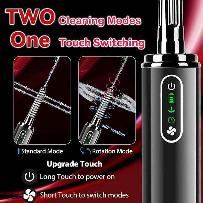 Upgrade Enema Anal Douche , Waterproof Touch Control, Enemas-Douches for Men & Women Colon Cleanse, Shower Enema Bulb-Bottles Kit, Electric Rotating Nozzle, Pressure Spray, Two Douching Modes-StrideForce Fitness