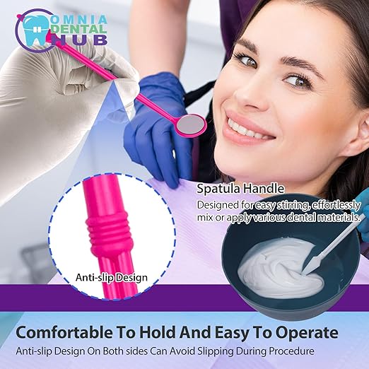 2000 PCs Dental Grade Disposable Dental Mouth Mirrors with Spatula Handle by Omnia ONE | Fog-Free, Dual-Purpose Design – Clear Visibility & Tongue Retraction – Ideal for Exams & Procedures