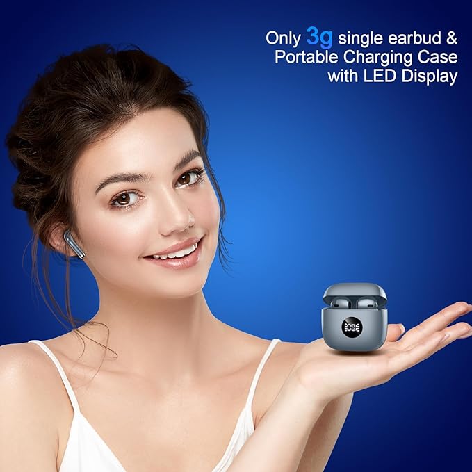 Wireless Earbuds, Bluetooth 5.3 Ear Buds LED Power Display Headphones Bass Stereo, Bluetooth Earbuds in-Ear Noise Cancelling Mic, 40H Playback Mini Case IP7 Waterproof Sports Earphones for Android iOS-StrideForce Fitness