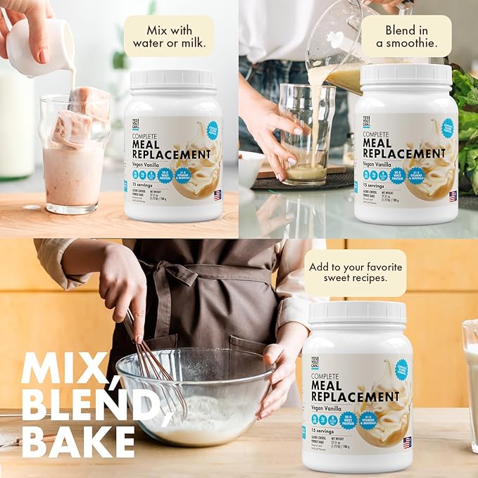 Yes You Can! Meal Replacement Shake - 20G Protein, 5G Fiber, 21 Vitamins & Minerals - Meal Replacement Protein Powder - Complete All-in-One Nutrition - 15 Servings (Vanilla) - 2 Pack-StrideForce Fitness