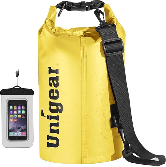 Unigear Dry Bag Waterproof, 2L/5L/10L/20L/30L/40L Floating and Lightweight Bags for Kayaking, Boating, Fishing, Swimming and Camping with Waterproof Phone Case-StrideForce Fitness