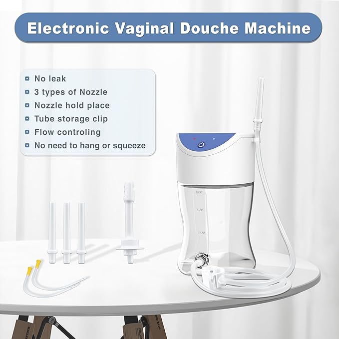 Electric Enema Bottle Set, TopQuaFocus Colon Cleanse Enema Kit for Women and Men, Feminine Care Douches with 3.96ft Silicone Hose, Automatic Organic Home Coffee Colonic Cleansing Enemas-BPA Free-StrideForce Fitness