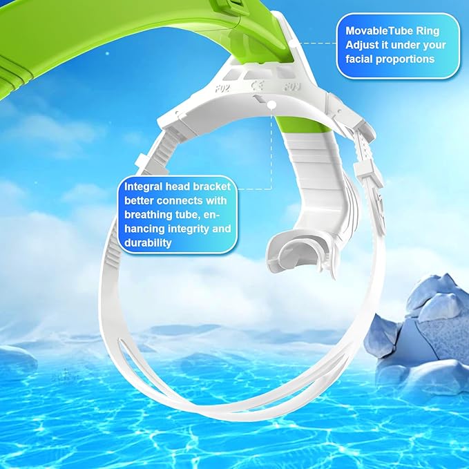 Greatever Detachable Portable Snorkel for Lap Swimming Unisex-Adult Silicone Adjustable Headband One Way Exhaust Valve-StrideForce Fitness