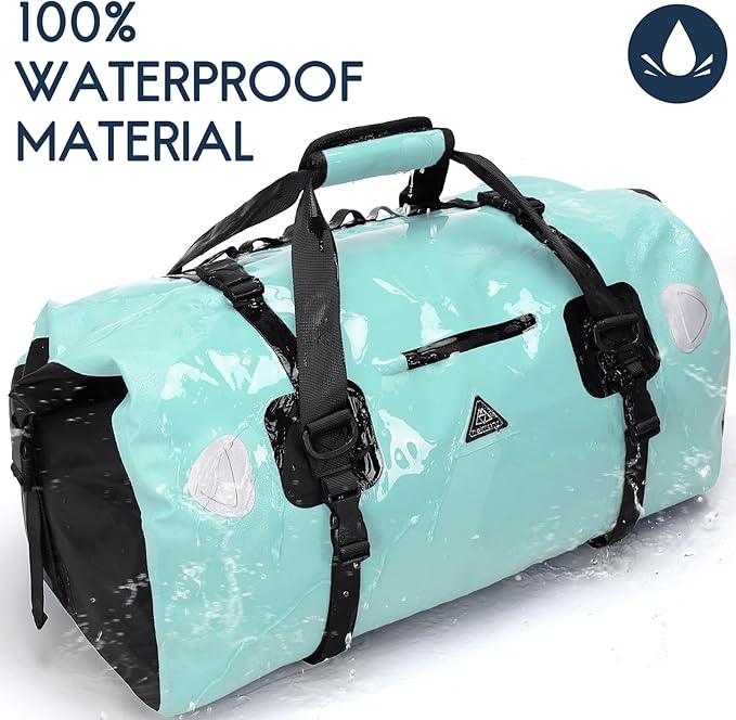 Haimont Waterproof Duffel Bag Roll-top Dry Duffel Bag with Quick-fixed Straps for Motorcycling, Rafting, Boating, SUP, Kayaking, Travel, 50L/70L-StrideForce Fitness