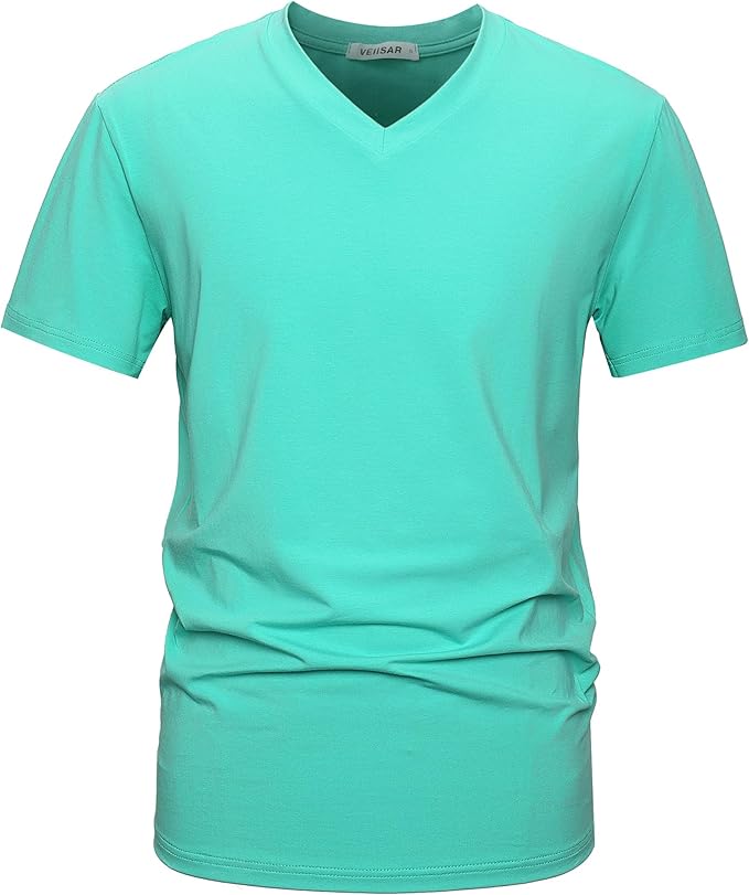 VEIISAR Premium V Neck T Shirts for Men - Modern Fitted Tees Vneck Undershirts-StrideForce Fitness