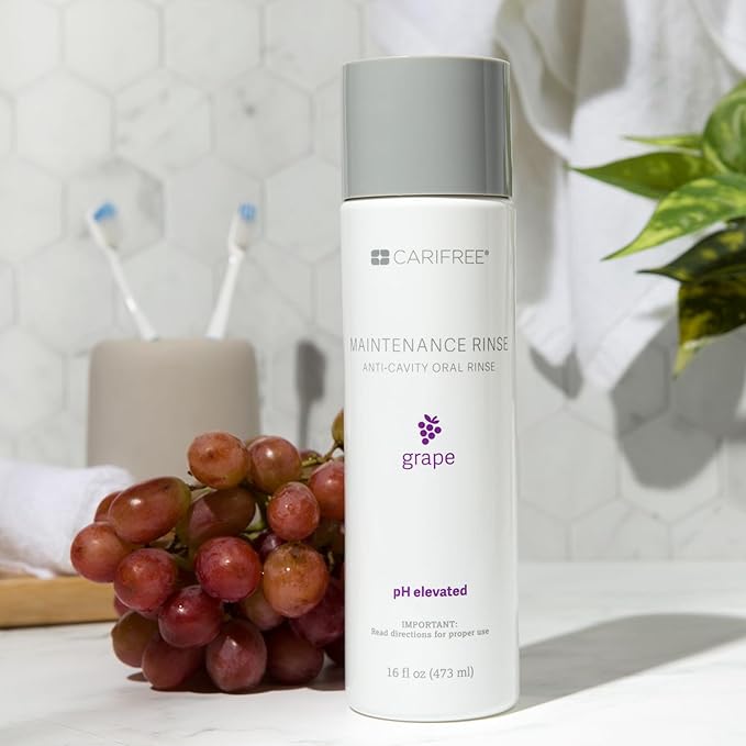 CariFree Maintenance Rinse, Grape Flavored, Anti-Cavity Fluoride Mouthwash, Dentist Recommended, Prevents Oral Decay, Freshens Breath, Alcohol-Free, Neutralizes pH (Previously CTx3)