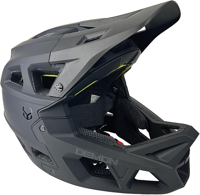 Demon United Podium X MIPS Full Face Mountain Bike Helmet- Removable Fit Pad Options- Advanced Venting System-Lightweight - Fullface DH BMX MTB Helmet-StrideForce Fitness