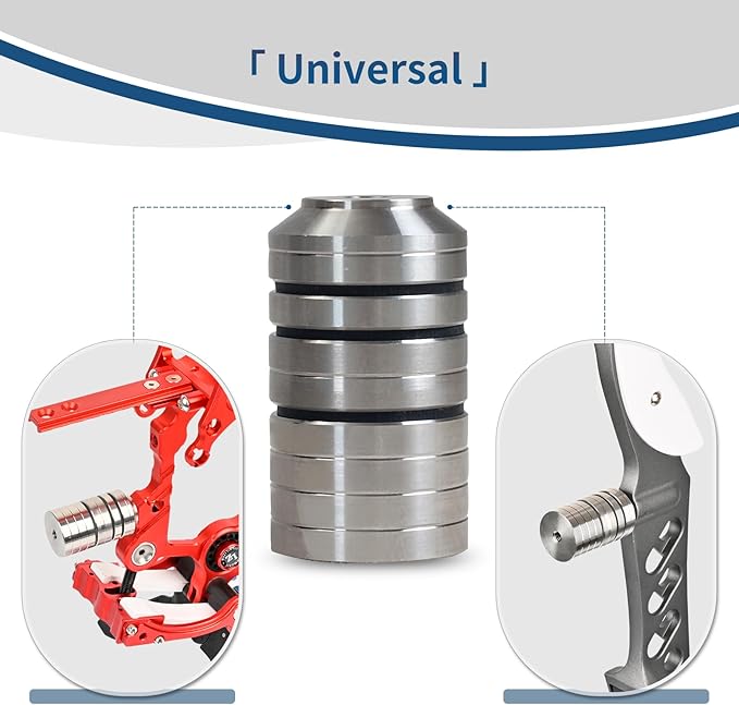 SPG Archery Bow Stabilizer Weights - Detachable Archery Stabilizer Weight Kit Universal 5/16 Thread Archery Barebow Weight Recurve Bow Weight for Compound Bow Recurve Bow Balance Bar-StrideForce Fitness