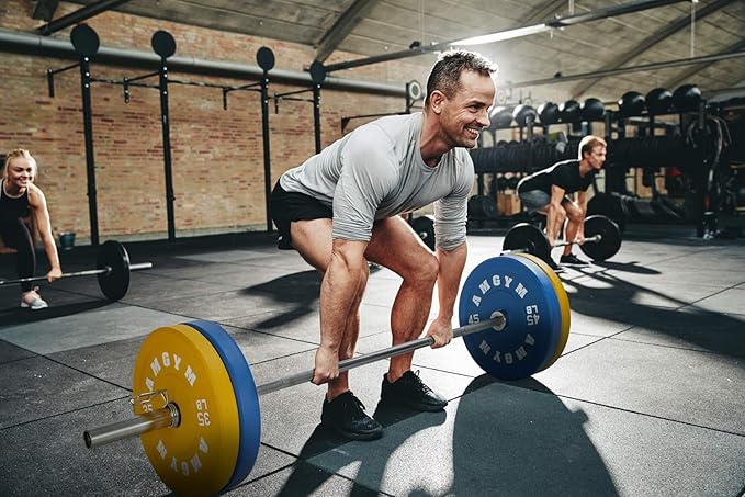 2 Inch Bumper Plates，10-500lbs，Barbell Rubber Olympic Weight Plates Set for Home Gym, Strength Training & Weight Lifting, Multiple Options Colors-StrideForce Fitness