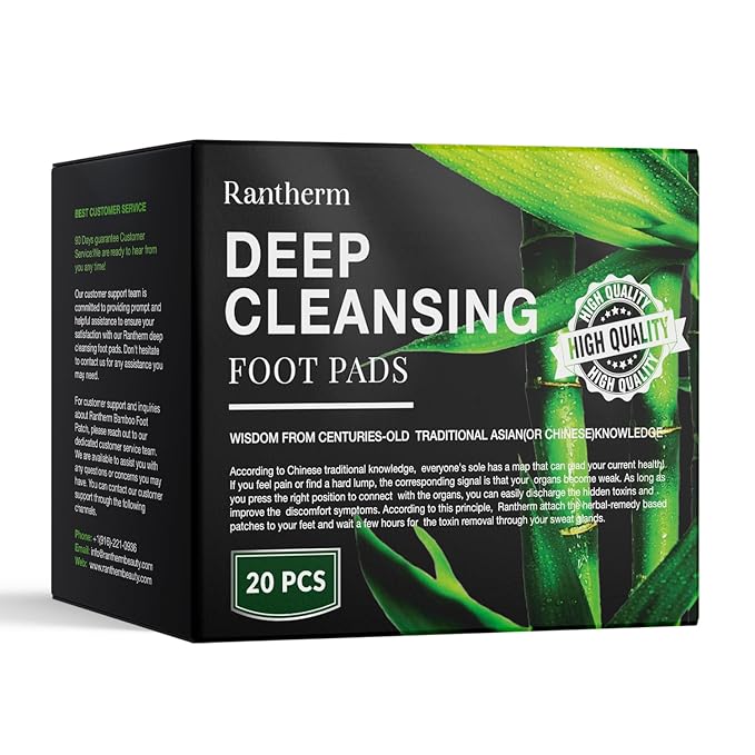 Foot Patches Pads for Deep Cleansing: Feet Patches Bamboo Wood Vinegar Ginger Foot Pads for Promoting Sleeping 20 Packs-StrideForce Fitness