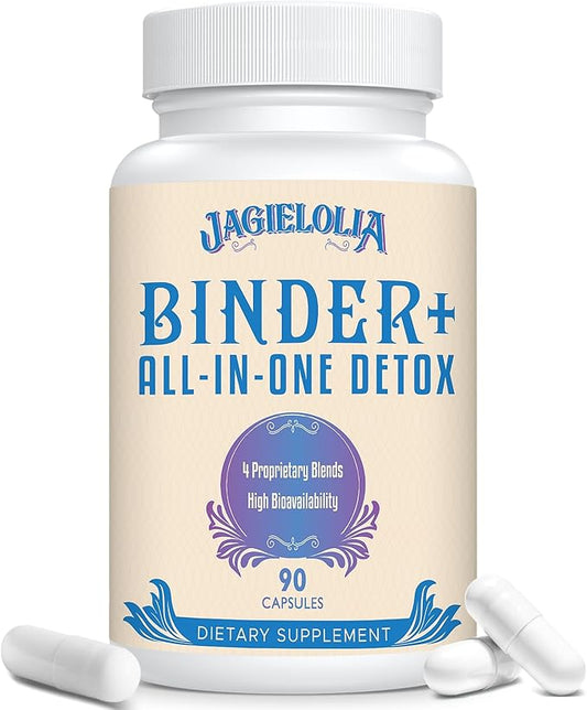 All-in-One Detox Binder Supplement 1500 MG - High Bioavailability, Liver Gut Detox Cleanse with Activated Charcoal, Zeolite & Bentonite Clay for Toxins, Liver, Digestive, 90 Vegan Capsules-StrideForce Fitness