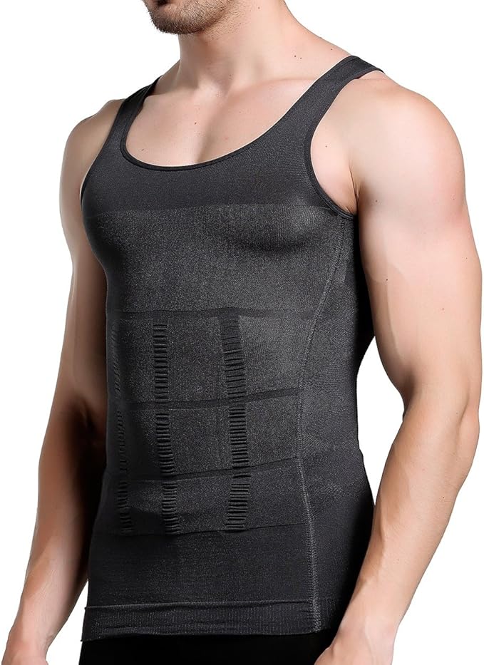 GKVK Mens Slimming Body Shaper Vest Shirt Abs Abdomen Slim-StrideForce Fitness