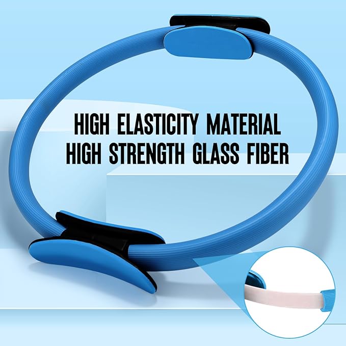 Pilates Ring Fitness Circle 14" Yoga Rings Magic Circle with Dual Padded Handles for Toning Arms, Thighs/Legs & Core，Home Exercise Equipment ﻿-StrideForce Fitness