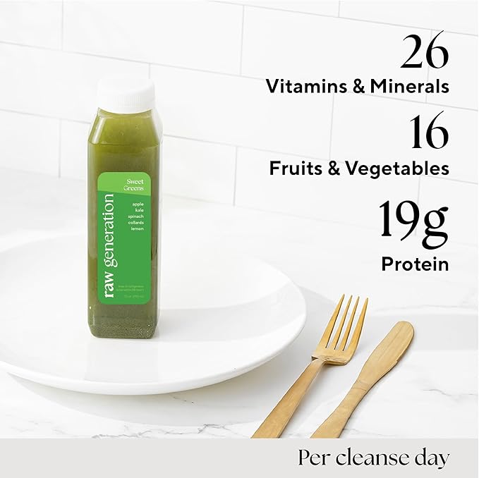 Raw Generation 10-Day Skinny Cleanse - Best Detox Juice Cleanse for Weight Management/Healthiest Way to Cleanse Your System/Jumpstart a Healthier Diet-StrideForce Fitness