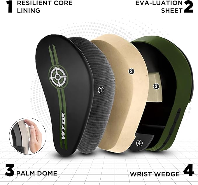 WYOX Curved Boxing Punch Mitts – Boxing Pads Training Set, Punching Mitts for Adults, Kickboxing Pads, Muay Thai Pads, Karate Pads, MMA Training Equipment, Martial Arts Focus Pads-StrideForce Fitness