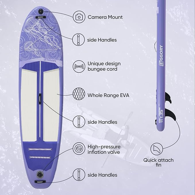Inflatable Paddle Board,Stand Up Paddle Board Set, Extra Wide SUP Board with Removable Fin, Floating Paddle, Hand Pump, Waterproof Phone Pouch,Traveling Board-StrideForce Fitness