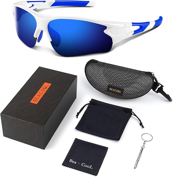 BEACOOL Polarized Sports Sunglasses for Men Women Youth Baseball Fishing Cycling Running Golf Motorcycle Tac Glasses UV400-StrideForce Fitness