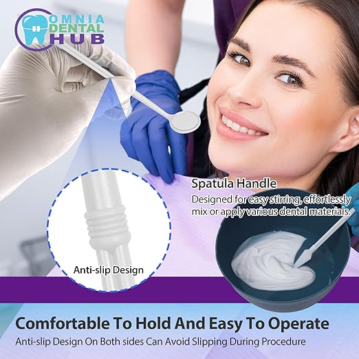 200 PCs Dental Grade Disposable Dental Mouth Mirrors with Spatula Handle by Omnia ONE | Fog-Free, Dual-Purpose Design – Clear Visibility & Tongue Retraction – Ideal for Exams & Procedures