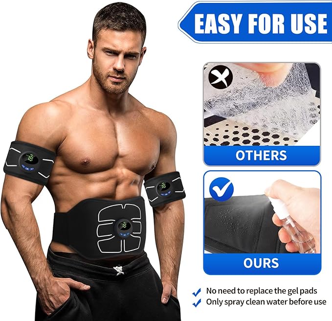 MarCoolTrip MZ Electronic Muscle Stimulator, Abs Stimulator Muscle Toner, Ab Machine Trainer for All Body, Fitness Strength Training Workout Equipment for Men and Women-StrideForce Fitness