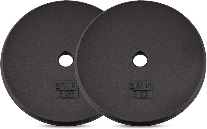 Yes4All Standard 1" Cast Iron Weight Plate - Ideal for Strength Training - Multiple Weight: 5LB to 25LB (Single & Set of 4)-StrideForce Fitness