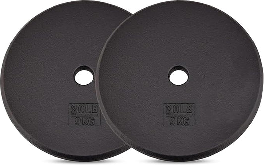 Yes4All Standard 1" Cast Iron Weight Plate - Ideal for Strength Training - Multiple Weight: 5LB to 25LB (Single & Set of 4)-StrideForce Fitness