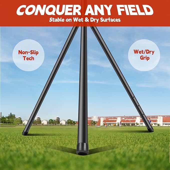 Baseball Auto Soft Toss Trainer with Rebound Net - Adjustable Height 52"-72", 8-Ball Capacity, 6/8/10s Auto-Drop, Rebound Net & Carry Bag - for Baseball & Softball Training Equipment-StrideForce Fitness