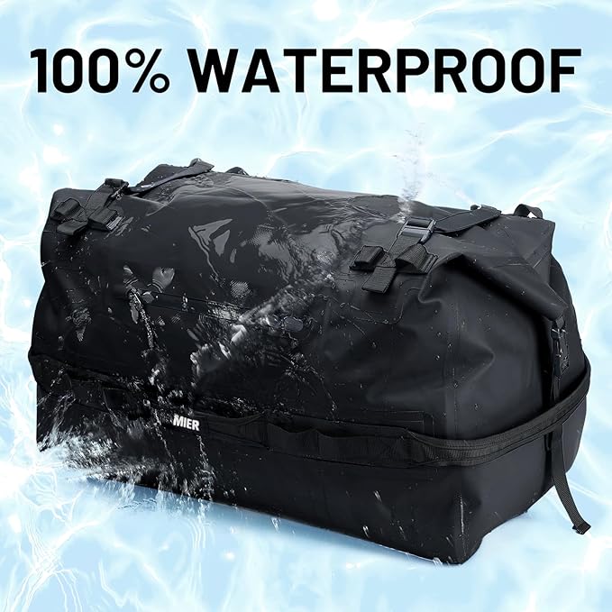 MIER Large Waterproof Duffel Bag Rolltop Dry Backpack Duffle Bags for Kayaking, Rafting, Boating, Swimming, Camping, Travel, Gym, Beach, 60L/80L-StrideForce Fitness