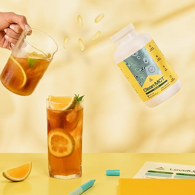 LevelUp Clean MCT Oil Capsules - 100% Caprylic C8 for Energy, Focus, Weight Management, Gut Health, Brain Superfuel - Keto Supplement for Ketogenic Diet and Ketones - Non-GMO (280 Count)-StrideForce Fitness