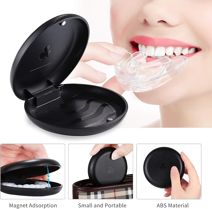 5 Pack Retainer Cases,Solid Orthodontic Retainer Case (Multicolor)