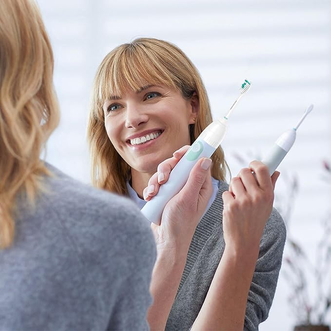 Aoremon Toothbrush Replacement Heads Compatible with Philips Sonicare E-Series Essence Xtreme Elite Advance CleanCare Screw-on Electric Toothbrush Handle Head Come with Hygienic Caps, 3 Count, White