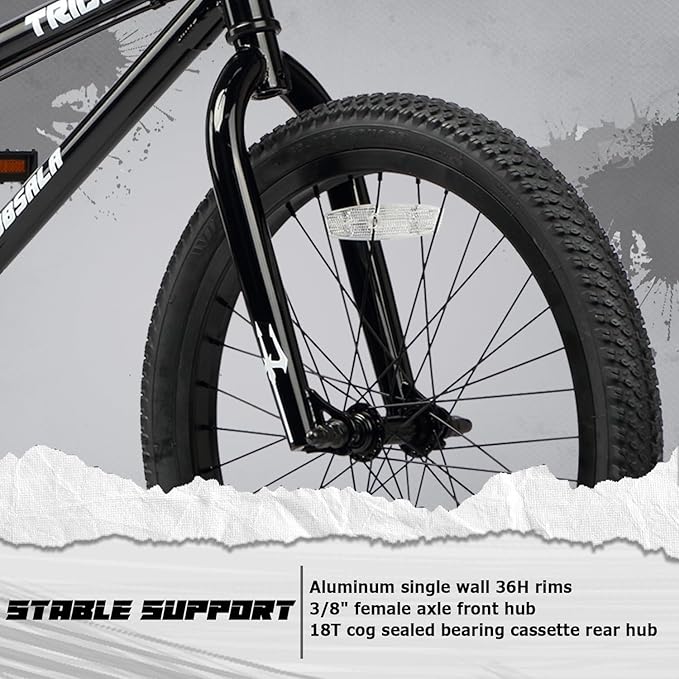 20 24 26 Inch BMX Race Bike Trident Bicycles Beginner-Level to Advanced Riders with 2 Pegs, Multiple Colors-StrideForce Fitness