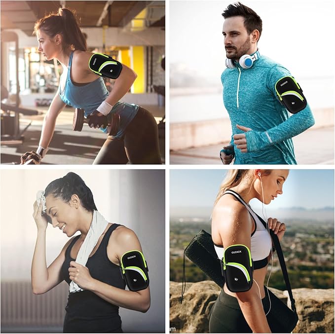 Phone Holder for Running Armband for iPhone 14 15 Pro Max 13 12 11 X XS XR 8 7 6 Plus SE Samsung Up to 6.9'' Cell Phone Arm Bands Bag with Key Card Pocket for Walking Exercise Workout Fitness-StrideForce Fitness