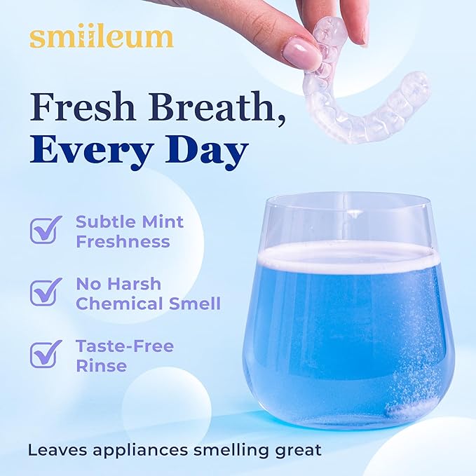 Retainer Cleaning Tablets - Individually Sealed Retainer Cleaner Aligners, Night Guards and Dentures, Dental Pod Tablets for Travel, Gym, and Work, Fast Dissolve Mint Formula, 120 Count