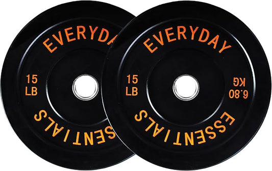 2-Inch Olympic Bumper Plates, Perfect Weight Plates for Weightlifting and Strength Training, Multiple Weights Available-StrideForce Fitness