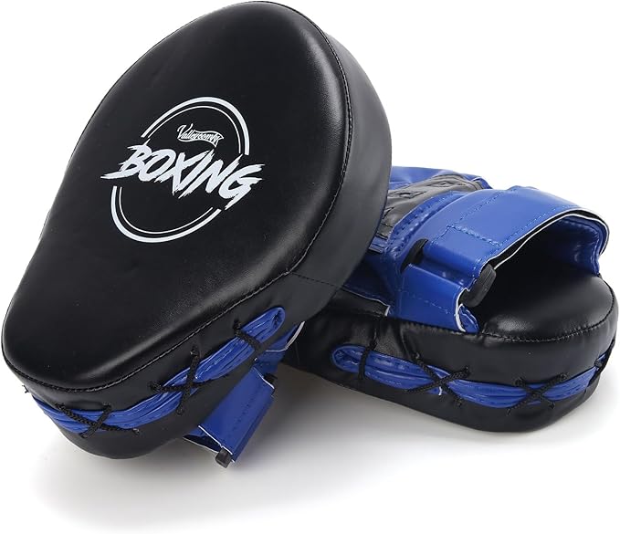 Valleycomfy Boxing Curved Focus Punching Mitts- Leatherette Training Hand Pads-StrideForce Fitness