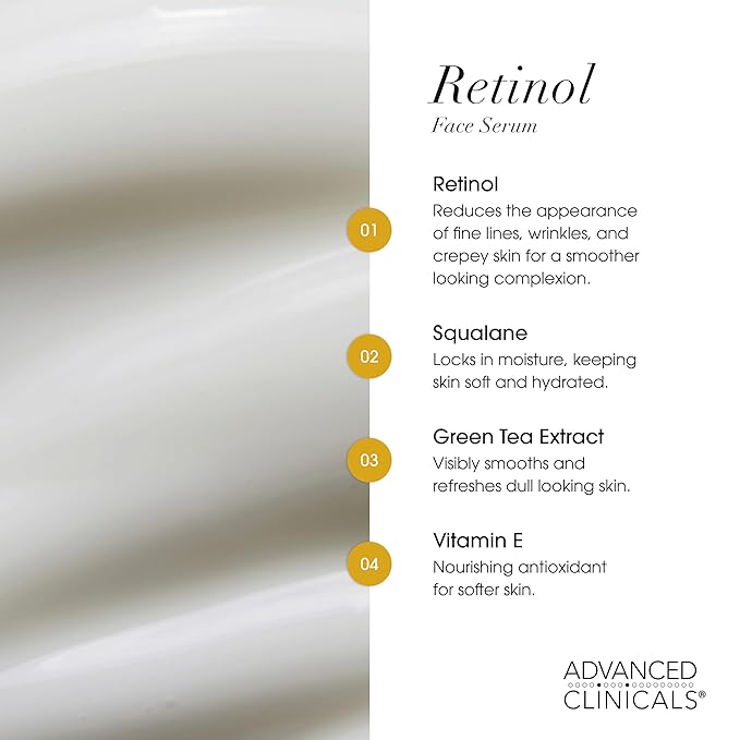 Advanced Clinicals Retinol Body Lotion + Retinol Serum 2PC Skincare Set For Women & Men Helps Diminish Appearance Of Crepey Skin | Face Serum & Body Cream Visibly Improves Look Of Wrinkles & Sagging-StrideForce Fitness