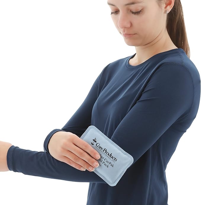Core Products Soft Comfort CorPak – Reusable Hot & Cold Therapy Pack, Ice Pack for Injuries, No-Frost Compress for Muscle, Back & Joint Pain Relief – 3" x 5", Made in USA-StrideForce Fitness