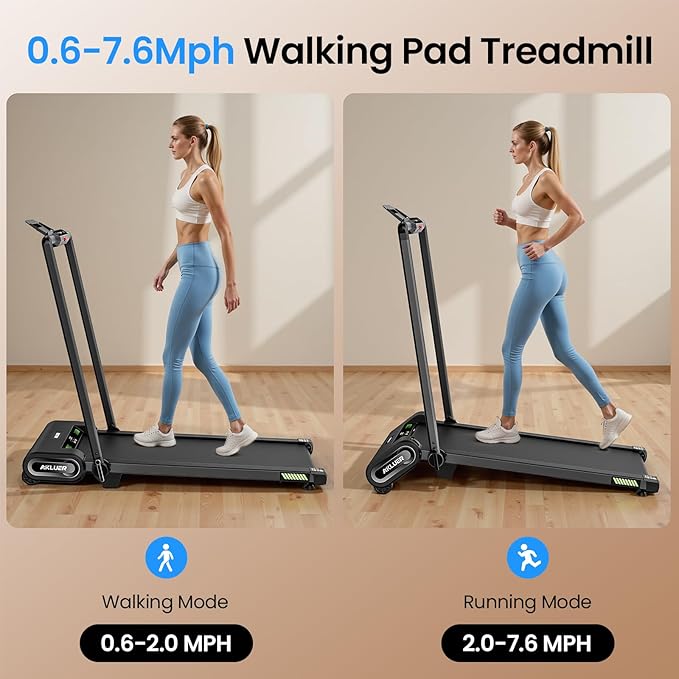 Walking Pad Treadmill with Auto Incline, 6 in 1 Under Desk Treadmill, 6-Level Incline Treadmills, 2.5HP Portable Treadmills for Home with 330LBS Capacity, LED Display, Remote Control-StrideForce Fitness