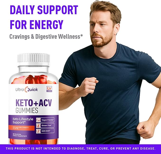 (2 Pack) Ultra Quick Keto ACV Gummies Weight Loss, Ultra Quick Keto ACV Gummies, UltraQuick Keto ACV Gummies, UltraQuick Keto Plus ACV Support Gummies, Ultra Quick Weight Loss Gummies for 2 Months-StrideForce Fitness