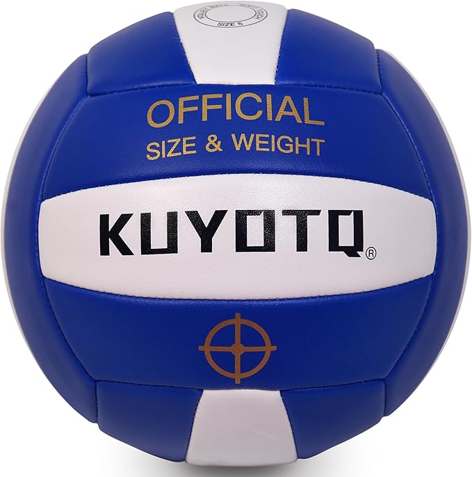 KUYOTQ Official Size 5 in&Outdoor Beach Volleyball,3MM Thickened Surface Soft Leather Youth Womens Mens Volleyball for Game Gym Training(Deflated)-StrideForce Fitness