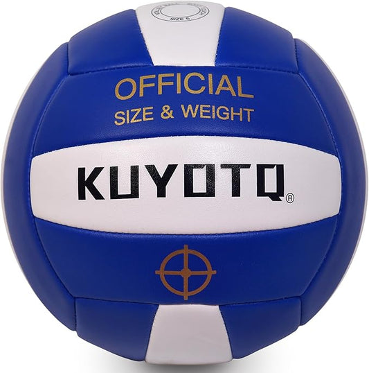 KUYOTQ Official Size 5 in&Outdoor Beach Volleyball,3MM Thickened Surface Soft Leather Youth Womens Mens Volleyball for Game Gym Training(Deflated)-StrideForce Fitness
