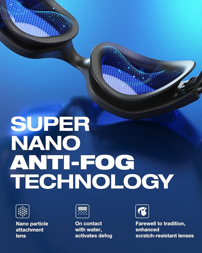 ZIONOR G1 Nava Super Anti-Fog Unisex Swim Goggles Mirror/Bright Smoke Lens-StrideForce Fitness