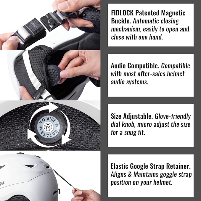 Ski and Snowboard Helmet - Active Ventilation, Audio Compatible Snow Sports Luxury Helmet With ASTM Standard Safety for Men, Women and Youth-StrideForce Fitness