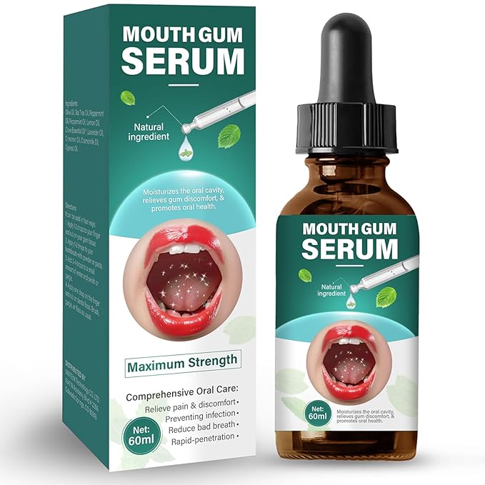 Gum Restore Drops, Gum Repair for Receding Gums & Stain Removal, Bad Breath Treatment for Adults(Dark Green)