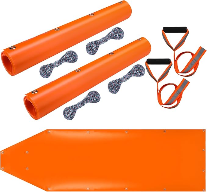 2 Pcs Deer Drag Sleds Deer Sled Game Hauler with 2 Pcs Heavy Duty Drag Strap for Duck Hunting Ice Fishing Accessories Rope Pulling Harness for Hunting Gift-StrideForce Fitness