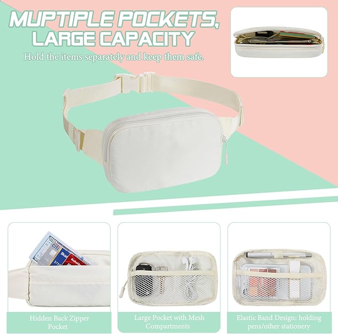 MoKo Fanny Packs for Women Men, Fashion Running Waist Packs, Crossbody Mini Bag Fanny Pack Belt Bag with Adjustable Strap for Running Outdoors Workout Travel Hiking Cycling-StrideForce Fitness