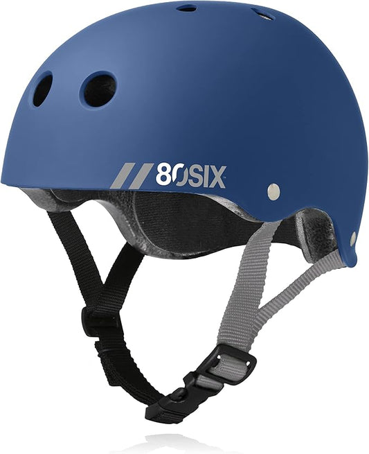 80SIX Triple Certified Multisport Helmet - Ideal for Bike, Scooter, Skateboard, Roller Skate and Inline Skate-StrideForce Fitness