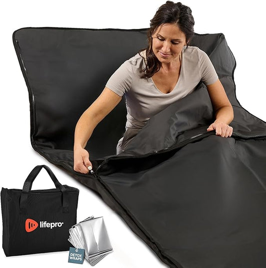 LifePro RejuvaWrap Infrared Sauna Blanket for Detox & Relaxation – Available in 5 Colors & 3 Models – Portable Far Infrared at Home Sauna for Muscle Relief, Circulation & Recovery – 9 Heat Levels-StrideForce Fitness