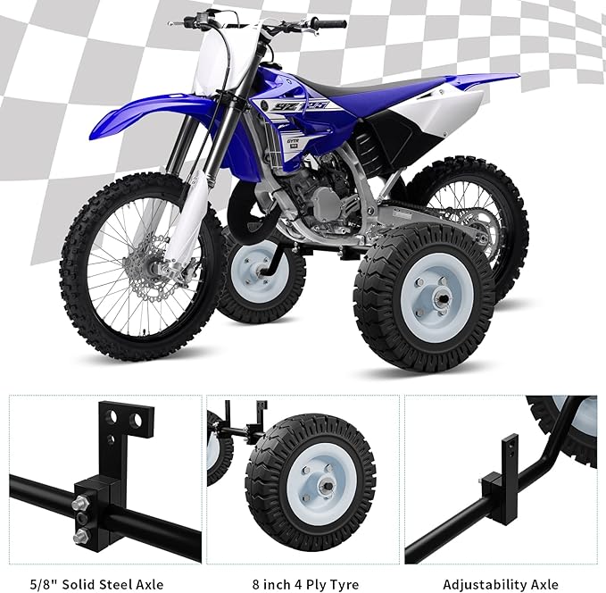 Dirt Bike Training Wheels, Adjustable Height Training Wheels Compatible with XR50 CRF50 Z50 Z50R, Razor MX125 MX400 MX500 MX500, Yamaha PW50 TTR50, and Most 50CC 49cc Motorcycles-StrideForce Fitness
